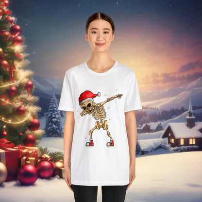 Dabbing Santa Skeleton Unisex Jersey Short Sleeve Tee