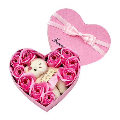 Rose Elegance Enchantment: 10 Soap Flower Gift Box