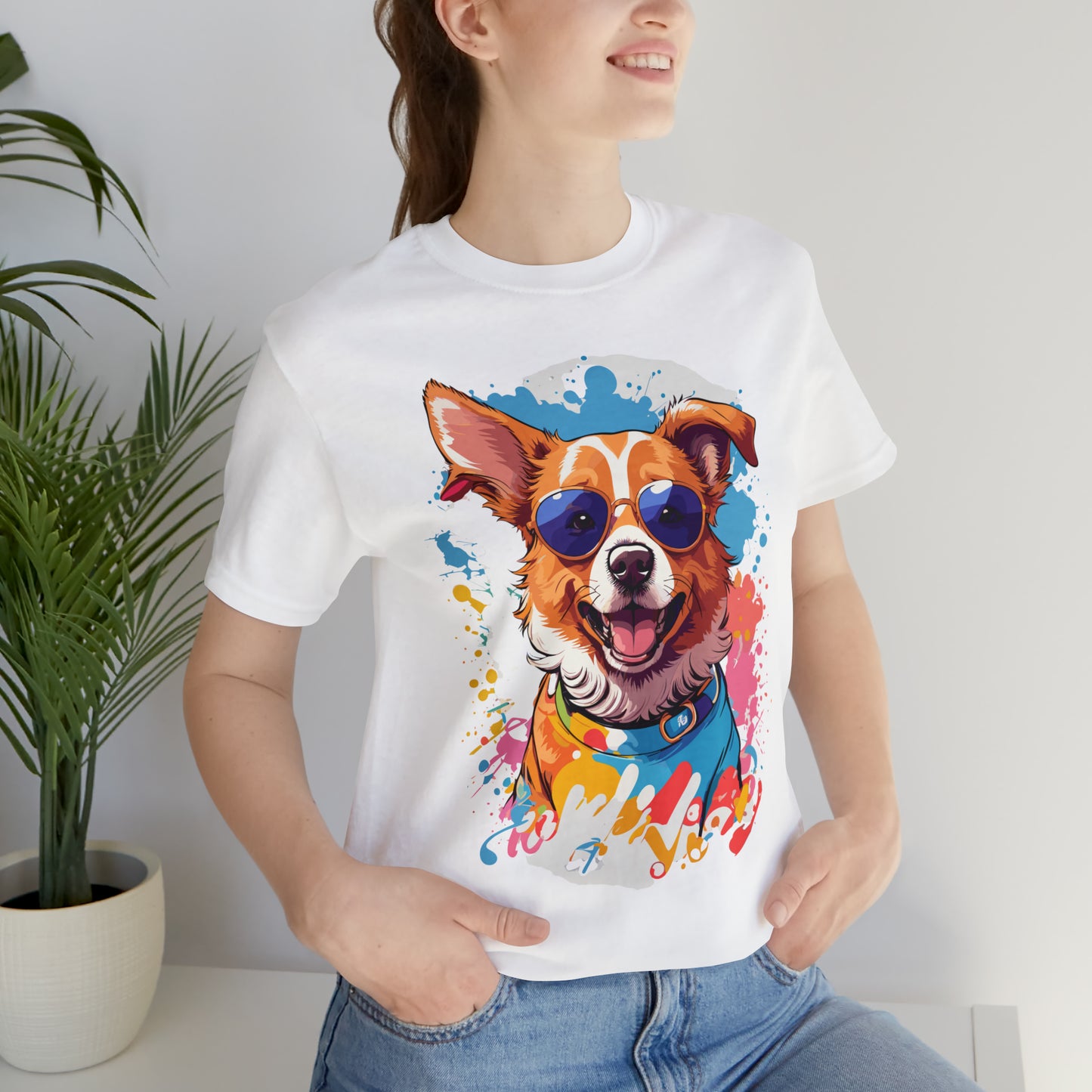 Happy Dog Unisex Jersey Short Sleeve Tee