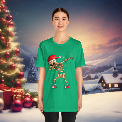 Dabbing Santa Skeleton Unisex Jersey Short Sleeve Tee