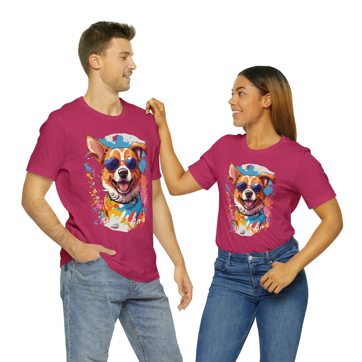 Happy Dog Unisex Jersey Short Sleeve Tee