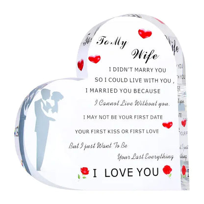 Eternal Love Acrylic Heart Plaque