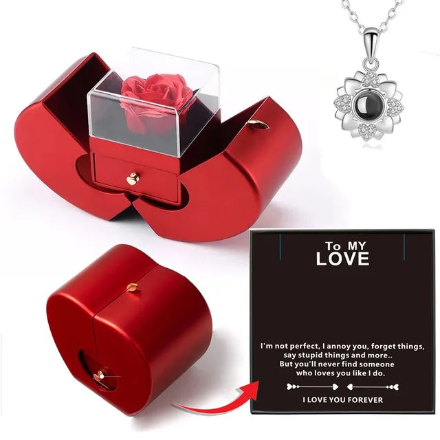 FloMora - Valentine's Day Preserved Red Rose Gift Box