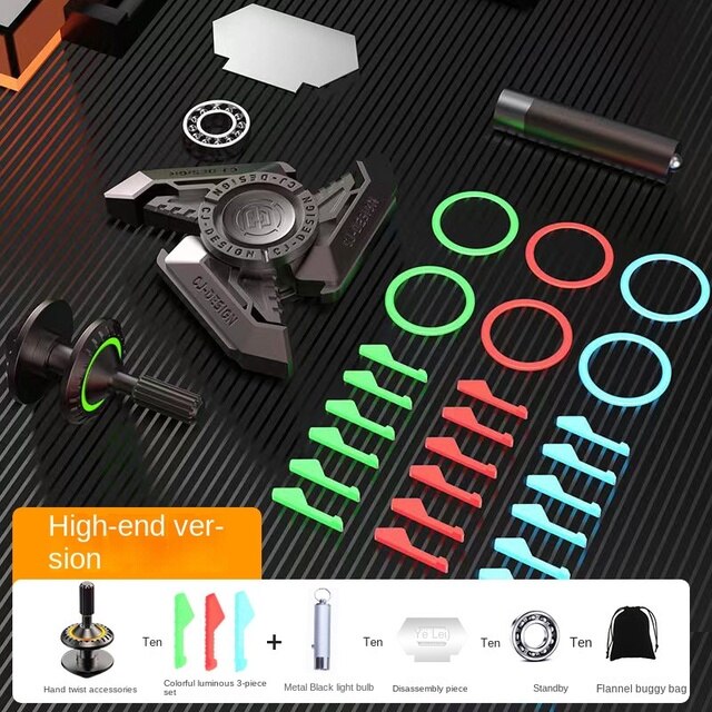 GlowAlloy - The Fingertip Gyro Spinner for Ultimate Stress Relief - Onset Gadgets