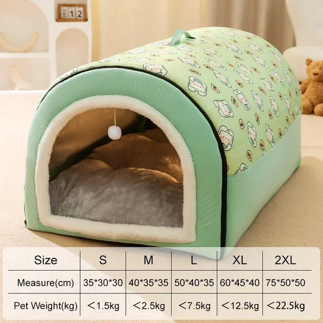 PupCave - Detachable 2 In 1 Winter Warm Dog Cave Bed House