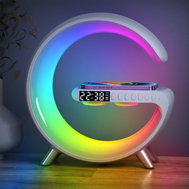 Multifunctional Wireless Charger Alarm Clock Speaker - Onset Gadgets