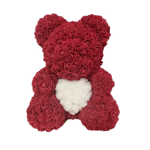 Rose Bear Heart Artificial Flower - Onset Gadgets