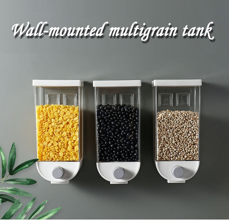 Wall-Mounted Kitchen Multi-Grain Sealed Jars - Onset Gadgets