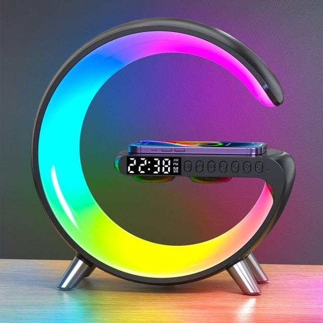 Multifunctional Wireless Charger Alarm Clock Speaker - Onset Gadgets