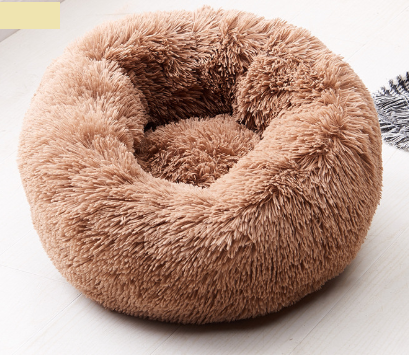 Round Long Plush Dog Beds for Large Dogs Winter Pet Products Cushion Super Soft Fluffy Comfortable Cat Mat Supplies Accessories - Onset Gadgets