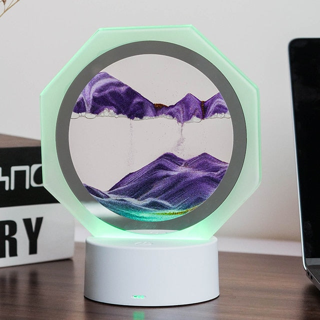 7 Colors USB Sandscape Table Lamp - Onset Gadgets