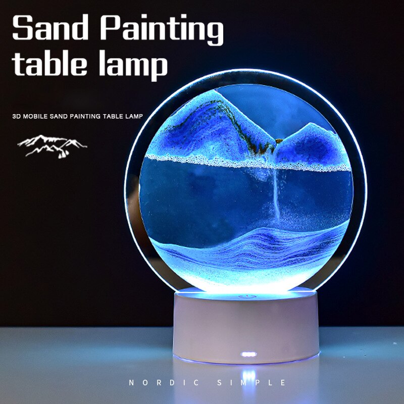 7 Colors USB Sandscape Table Lamp - Onset Gadgets