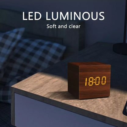 Alarm Clock LED Wooden Watch - Onset Gadgets