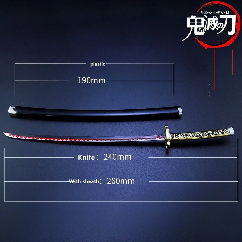 Anime Demon Slayer Metal Katana 25cm - Onset Gadgets