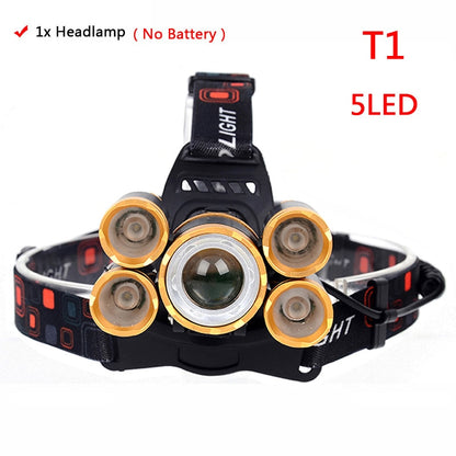 Z35T13 Headlight 4000 Lumen headlamp CREE XML3/5 LED T6 Head Lamp Flashlight Torch head light 18650 battery AC/DC charger option - Onset Gadgets