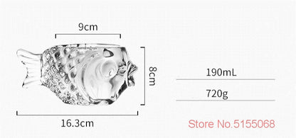 Creative 3D Transparent Fish Shape Bar Cocktail Glass - Onset Gadgets