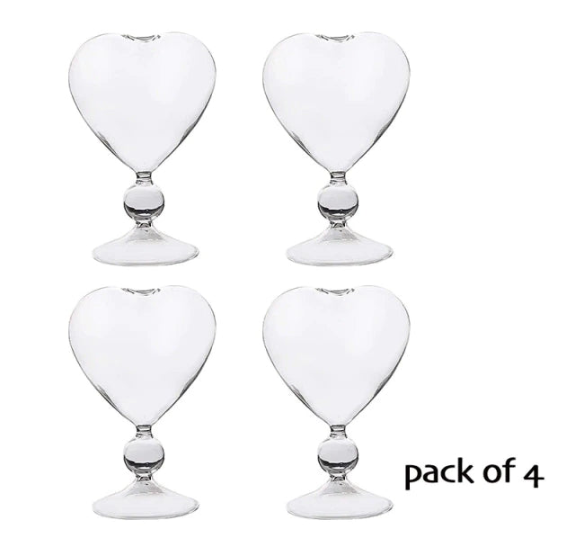 4PCS  Creative Heart-Shaped Cocktail Glasses - Onset Gadgets