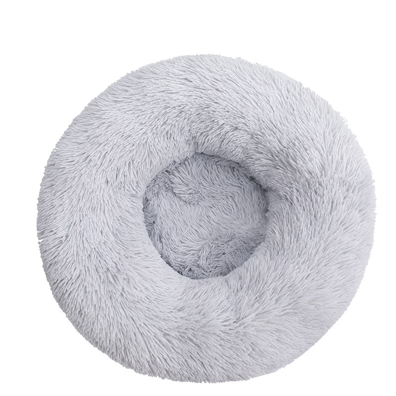 Round Long Plush Dog Beds for Large Dogs Winter Pet Products Cushion Super Soft Fluffy Comfortable Cat Mat Supplies Accessories - Onset Gadgets