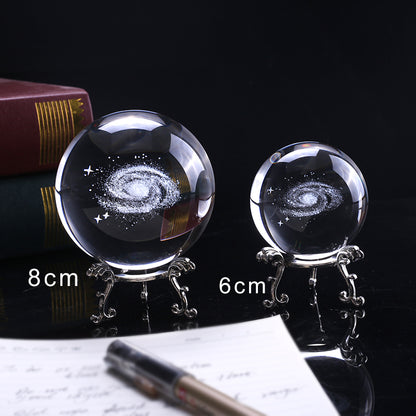 6/8cm Galaxy Miniature 3D Crystal Ball - Onset Gadgets