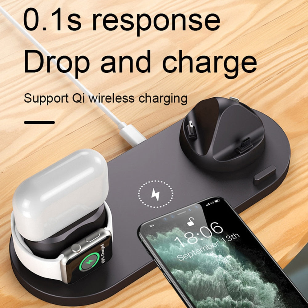 6-in-1 Wireless Fast Charger Dock for Apple - Onset Gadgets