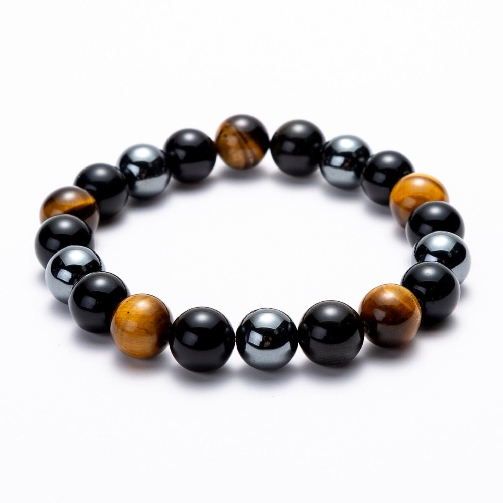 Hematite Black Obsidian Stretch Bracelets - Onset Gadgets