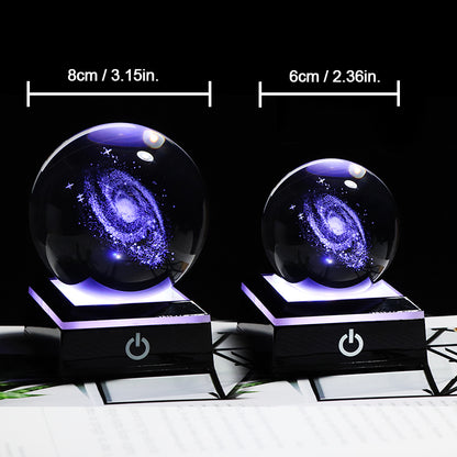 6/8cm Galaxy Miniature 3D Crystal Ball - Onset Gadgets