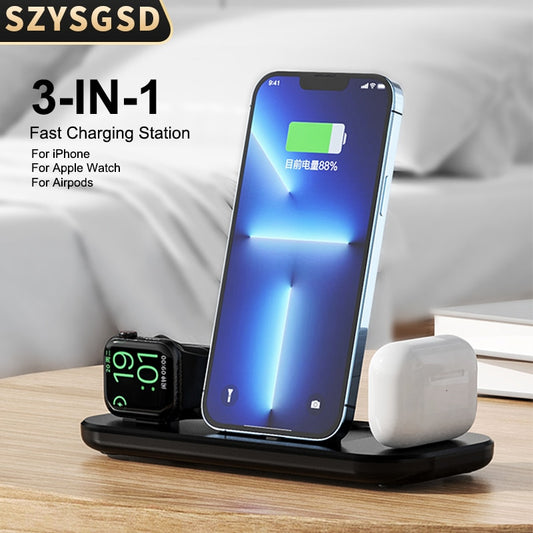 3 in 1 Wireless Charging Base - Onset Gadgets