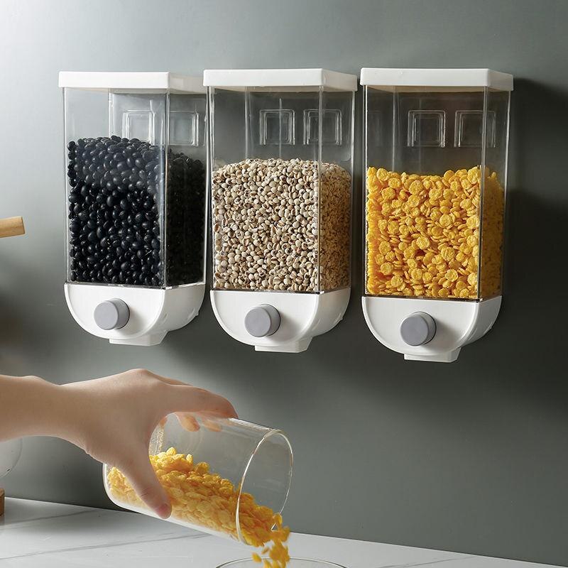 Wall-Mounted Kitchen Multi-Grain Sealed Jars - Onset Gadgets