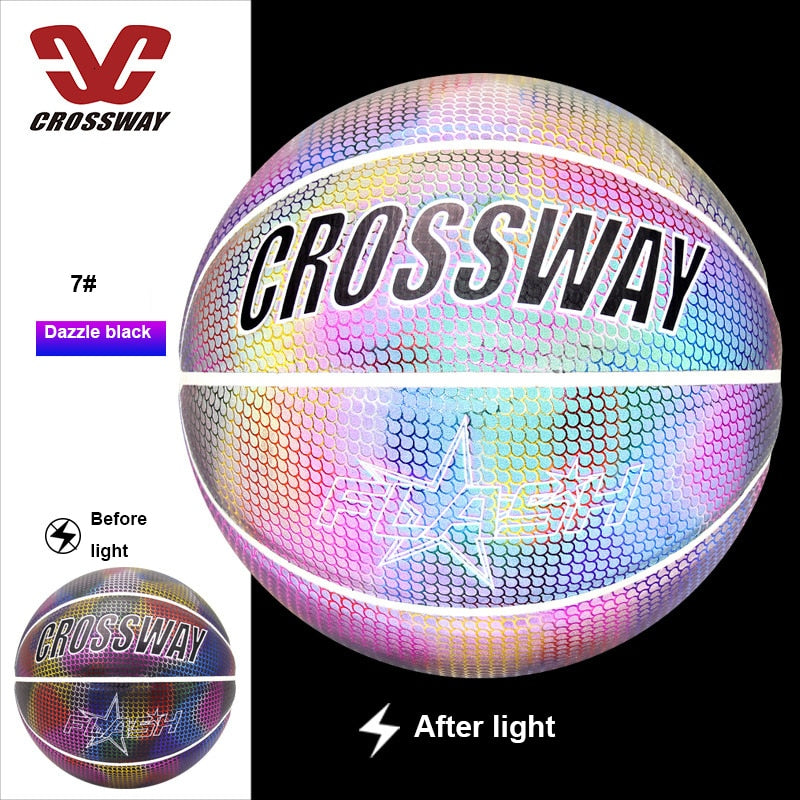 Holographic Reflective Basketball Ball Wear-Resistant Luminous Night - Onset Gadgets