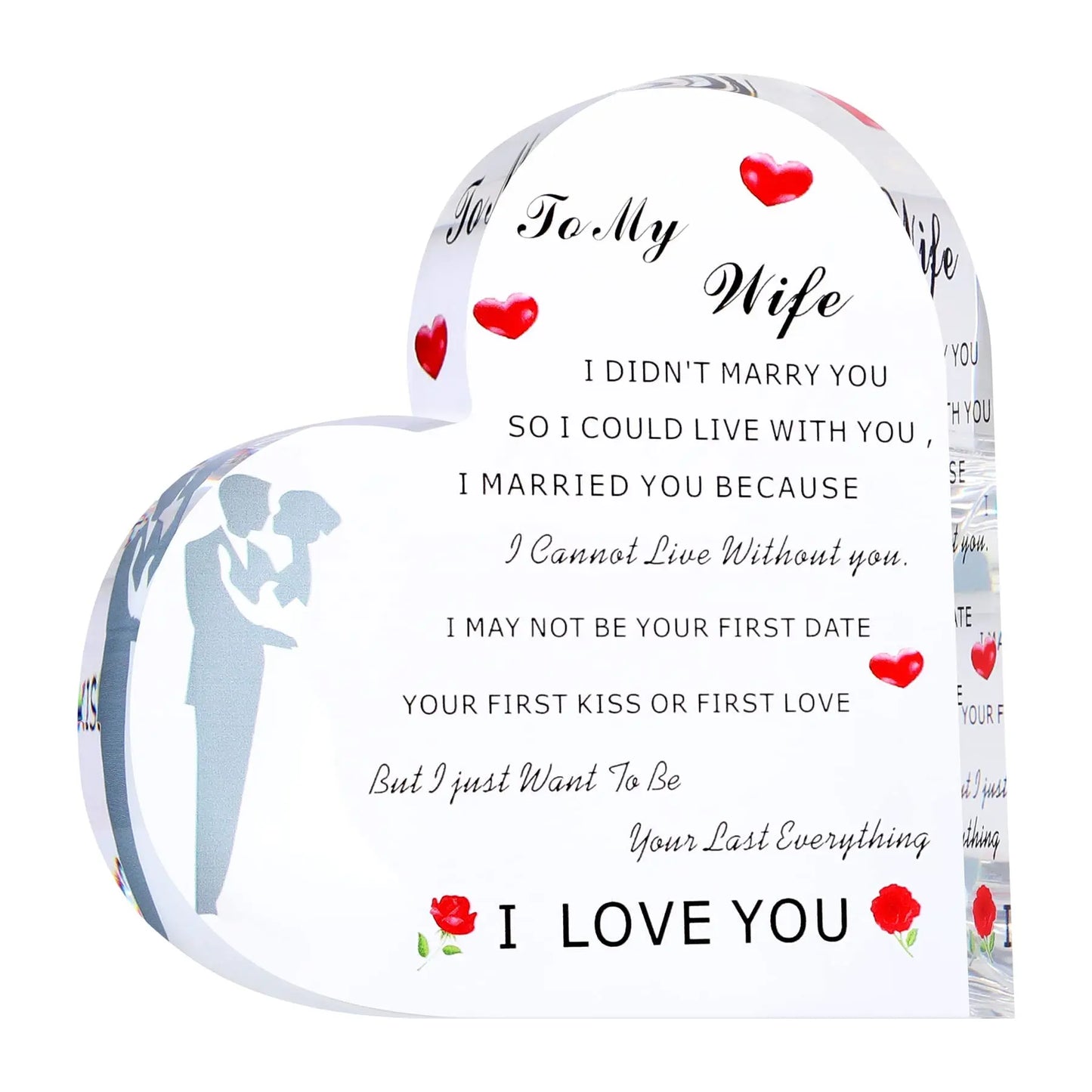 Eternal Love Acrylic Heart Plaque