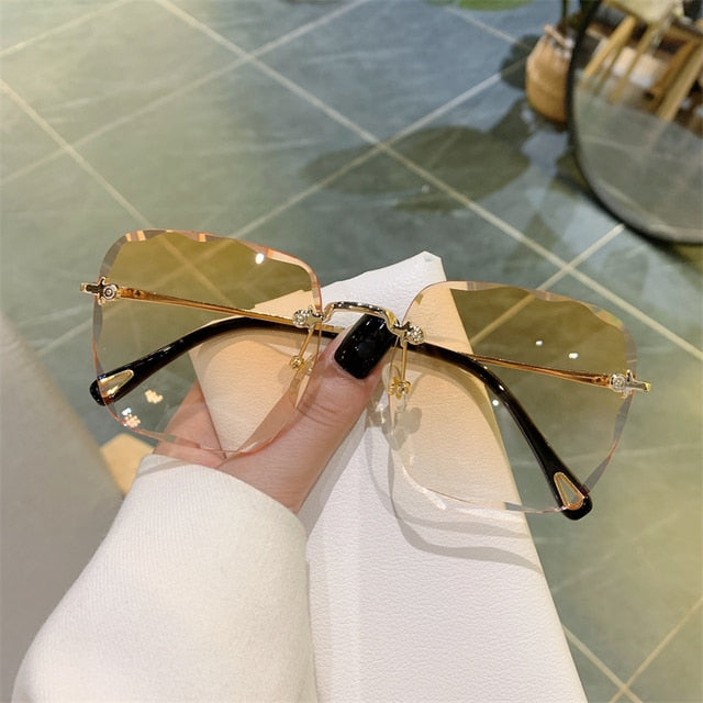 Vintage Clip Frameless UV Sunglasses - Onset Gadgets