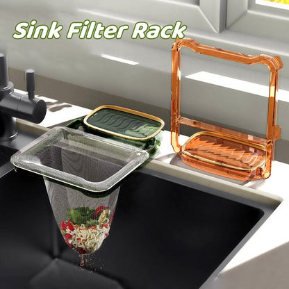 Foldable Sink Strainer with Mesh Bags Kitchen Waste Drain Basket Filter Shelf Disposable Garbage Mesh Bag - Onset Gadgets