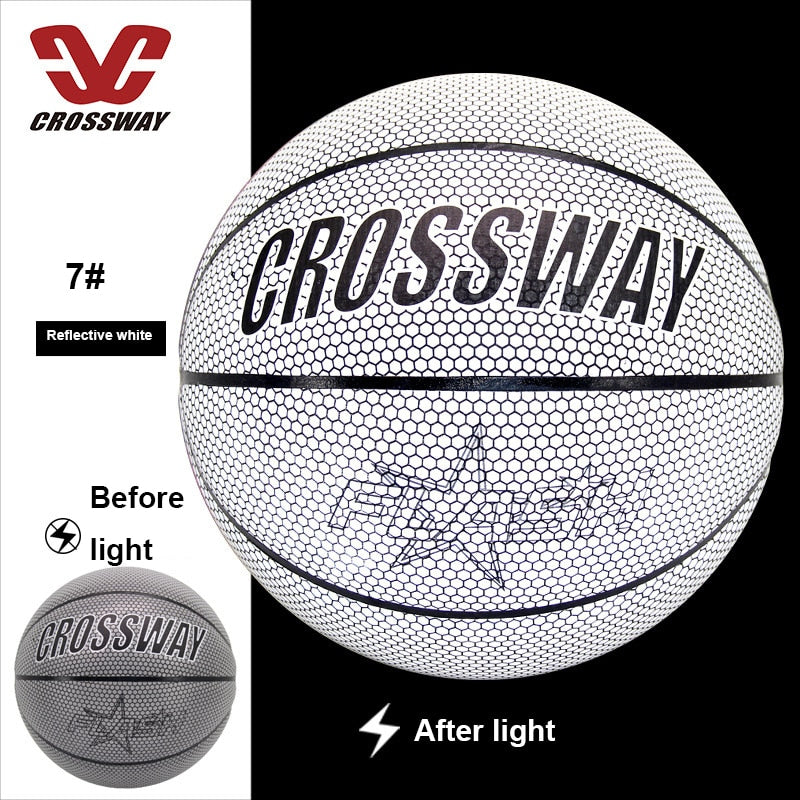 Holographic Reflective Basketball Ball Wear-Resistant Luminous Night - Onset Gadgets