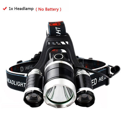 Z35T13 Headlight 4000 Lumen headlamp CREE XML3/5 LED T6 Head Lamp Flashlight Torch head light 18650 battery AC/DC charger option - Onset Gadgets