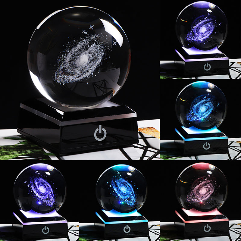 6/8cm Galaxy Miniature 3D Crystal Ball - Onset Gadgets