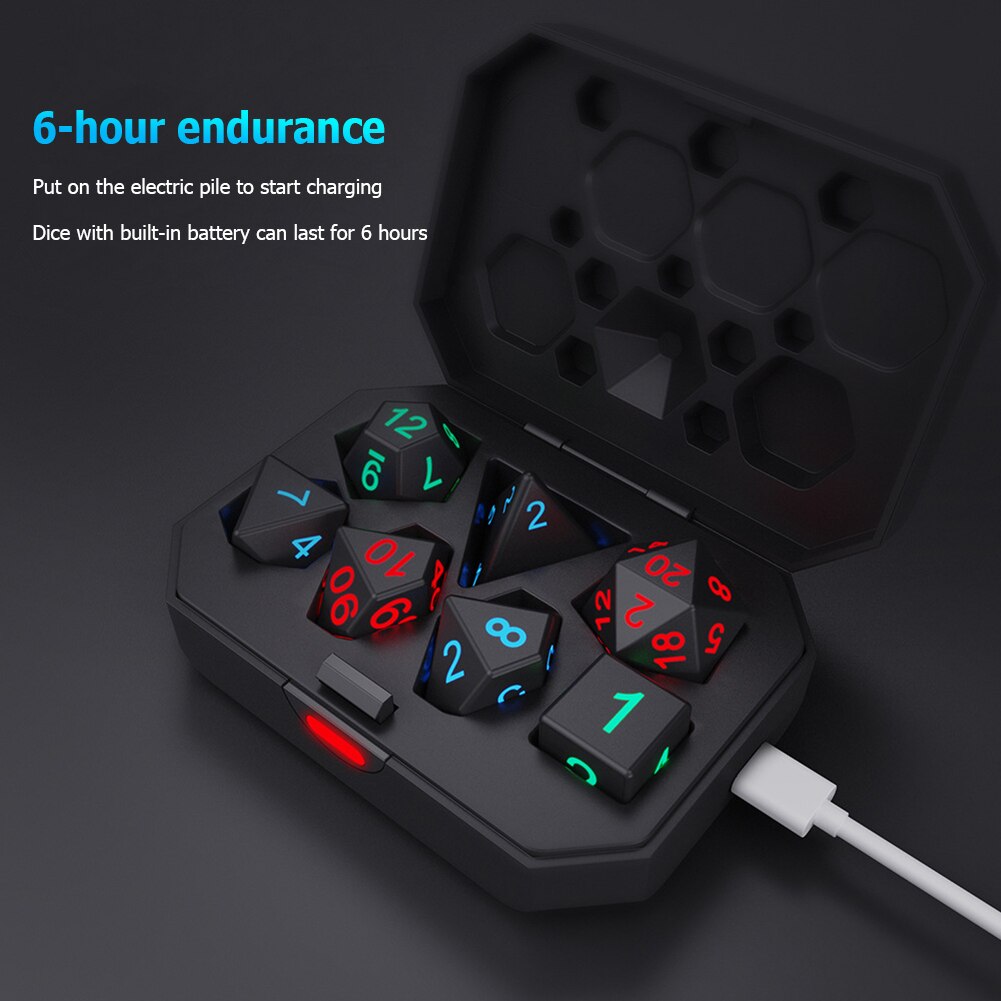 Electronic Luminous LED DND Dice Set - Onset Gadgets