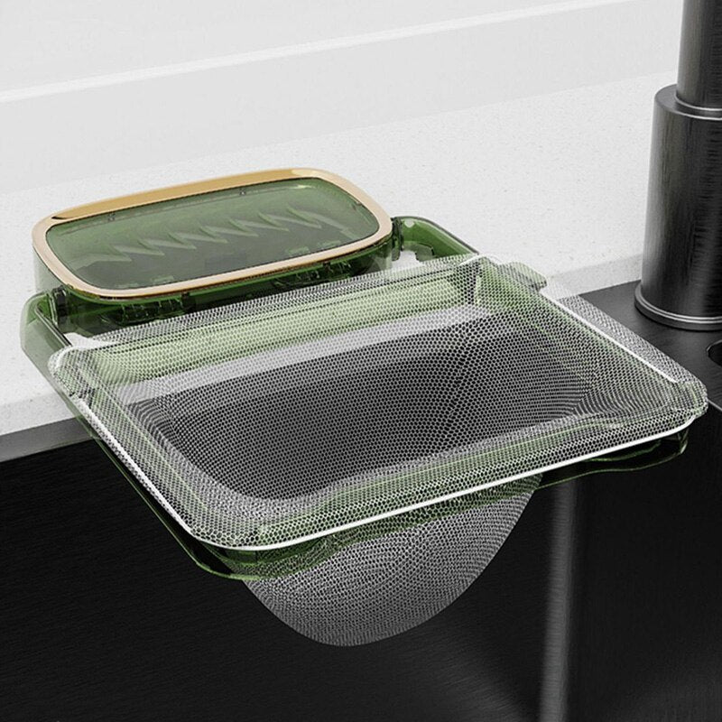 Foldable Sink Strainer with Mesh Bags Kitchen Waste Drain Basket Filter Shelf Disposable Garbage Mesh Bag - Onset Gadgets