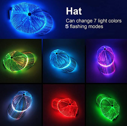 Led Light Up Hoed Glowing Dark Baseball Cap - Onset Gadgets