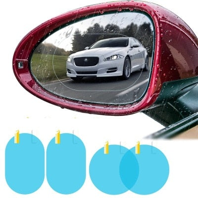 2Pcs/set Rainproof Car Accessories Car Mirror Window Clear Film Membrane Anti Fog Anti-glare Waterproof Sticker Driving Safety - Onset Gadgets