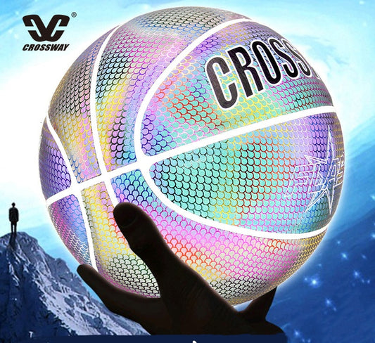 Holographic Reflective Basketball Ball Wear-Resistant Luminous Night - Onset Gadgets