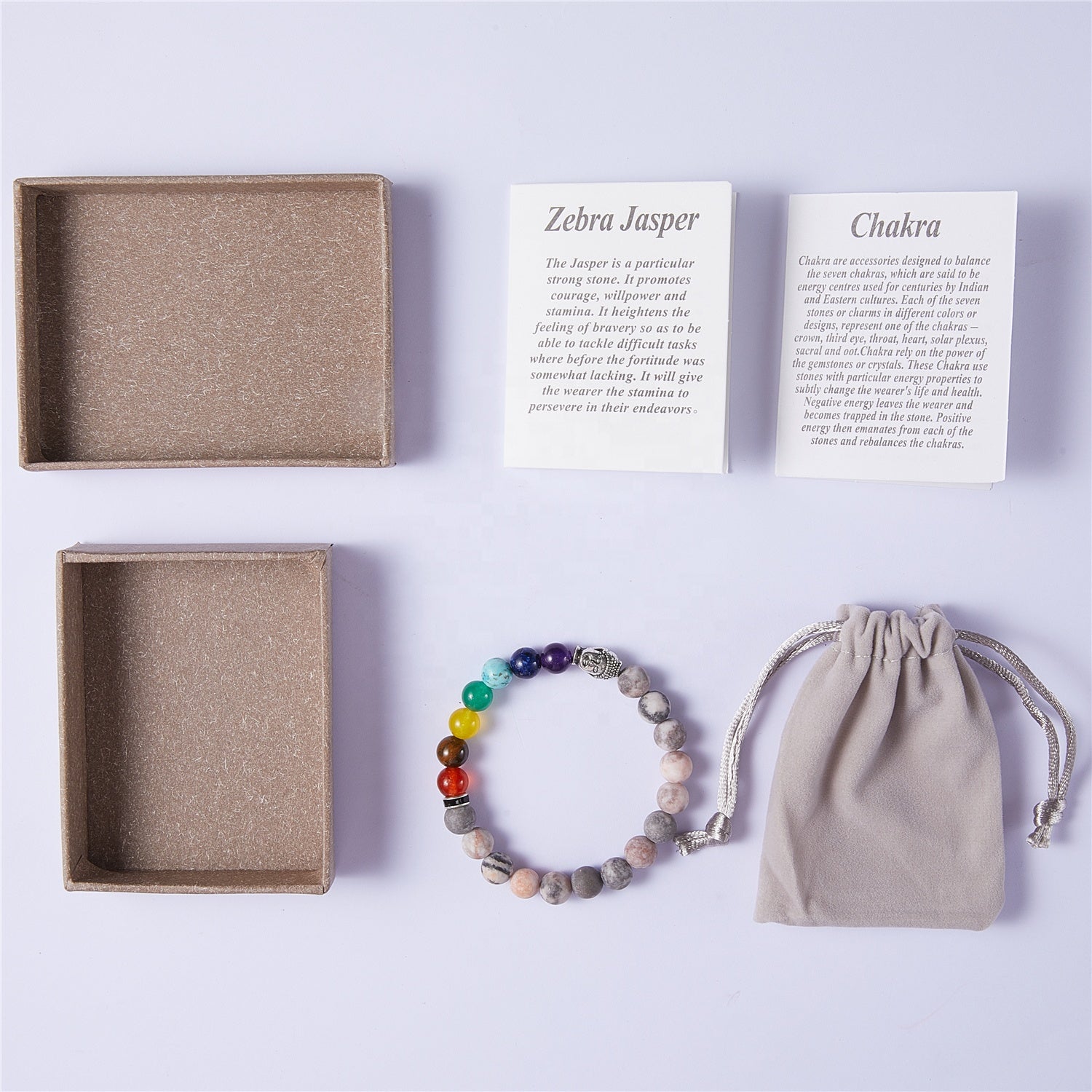 Zebra Jasper Stone Chakra Bracelet - Onset Gadgets