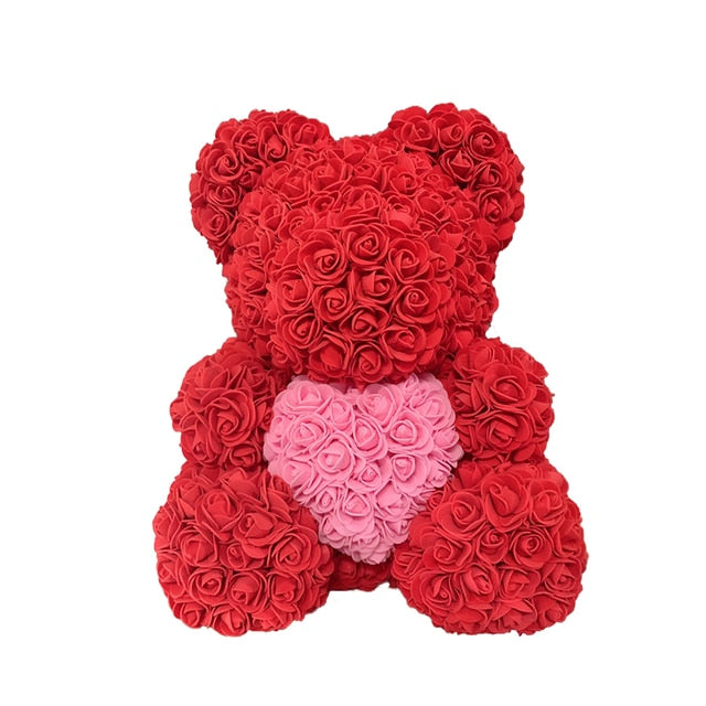 Rose Bear Heart Artificial Flower - Onset Gadgets