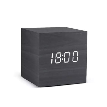 Alarm Clock LED Wooden Watch - Onset Gadgets