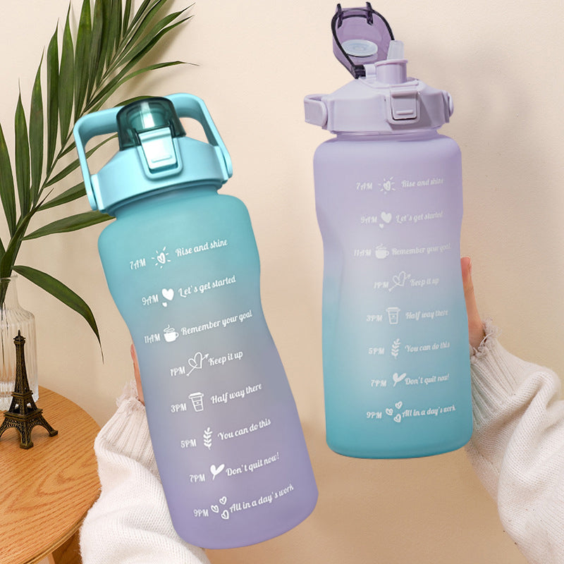 2L Large Capacity Water Bottle Straw Cup - Onset Gadgets