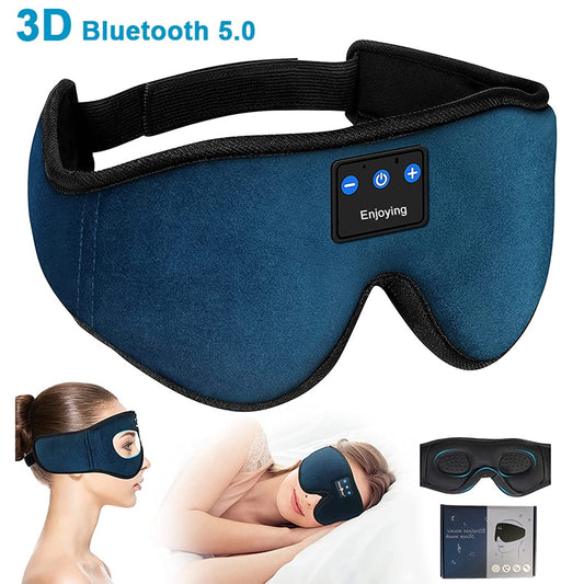 Sleep Headphones 3D Bluetooth 5.0 Headband Wireless Sleep Artifact Breathable Music Eye Mask Earbuds for Side Sleeper Air Travel - Onset Gadgets