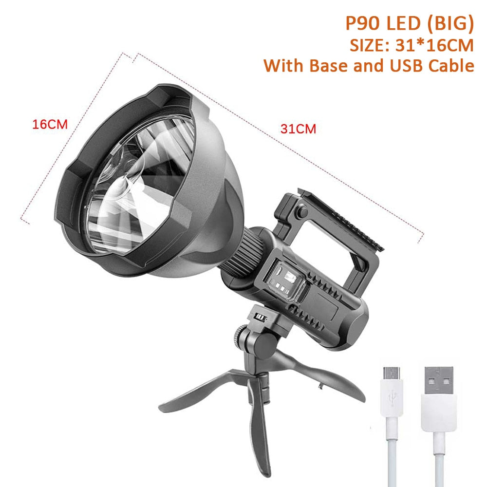 LED Flashlight Waterproof Spotlight With Tripod Base - Onset Gadgets