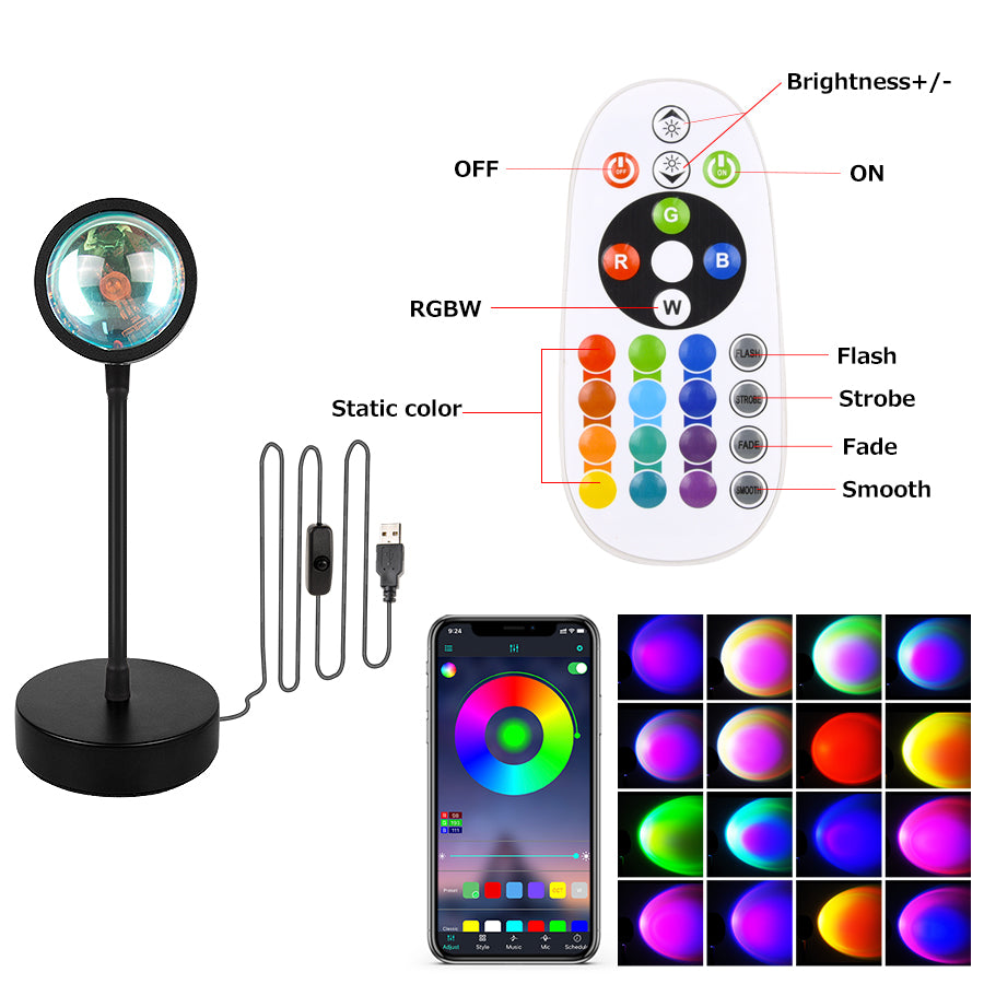 Smart Sunset Projection Lamp - Onset Gadgets