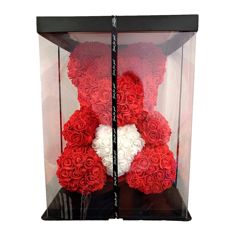 Rose Bear Heart Artificial Flower - Onset Gadgets