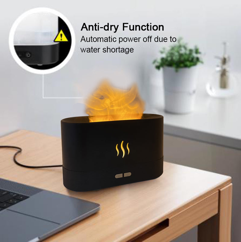 FlickerMist Fireplace - Aromatherapy Essential Oil Diffuser and Ultrasonic Humidifier - Onset Gadgets