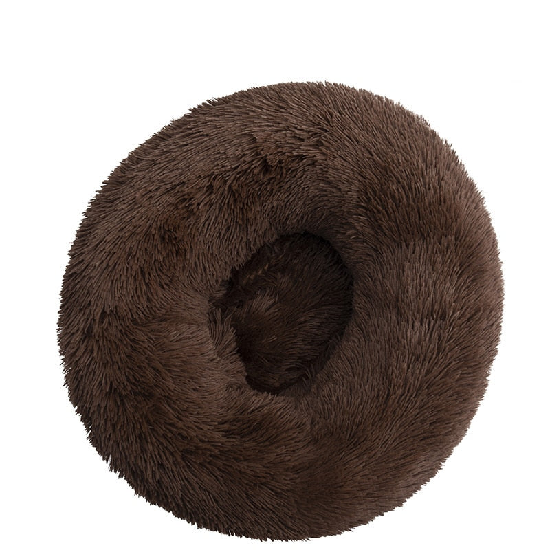 Round Long Plush Dog Beds for Large Dogs Winter Pet Products Cushion Super Soft Fluffy Comfortable Cat Mat Supplies Accessories - Onset Gadgets